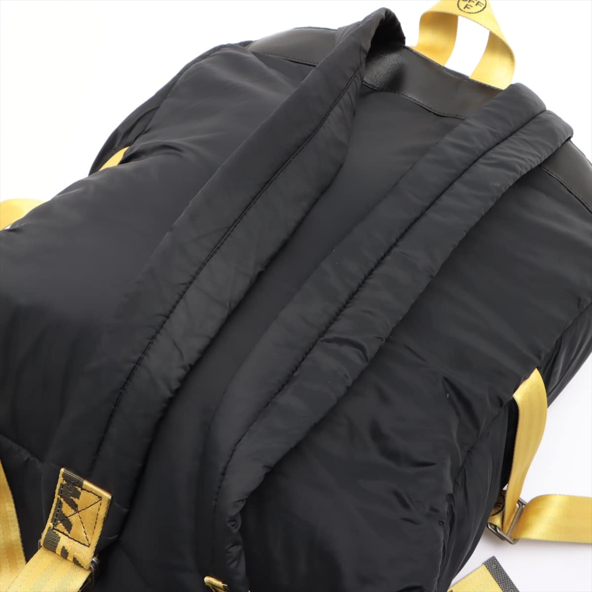Off-White Puffy Oversized Nylon Backpack Black
