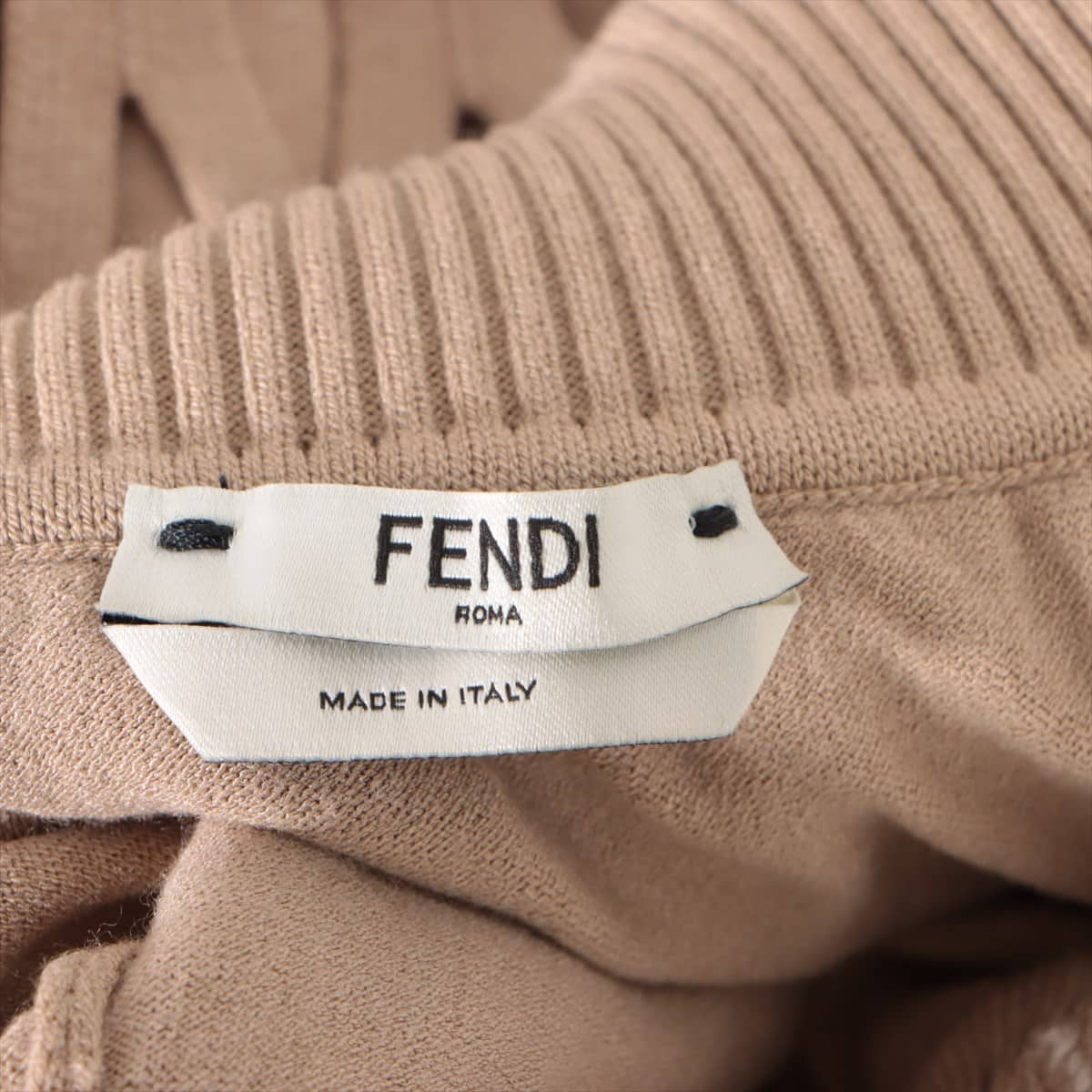 Fendi 19-year Polyester × Rayon Knit Skirt 42 Ladies' Beige  FZ594