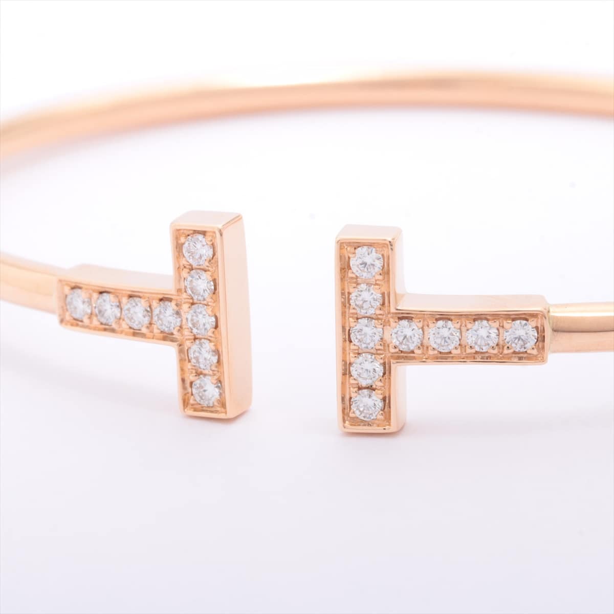Tiffany T Wire diamond Bracelet 750(PG) 7.2g