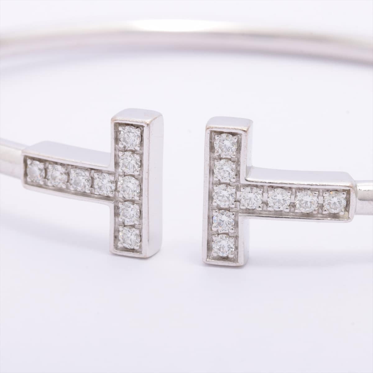Tiffany T Wire diamond Bracelet 750(WG) 8.6g
