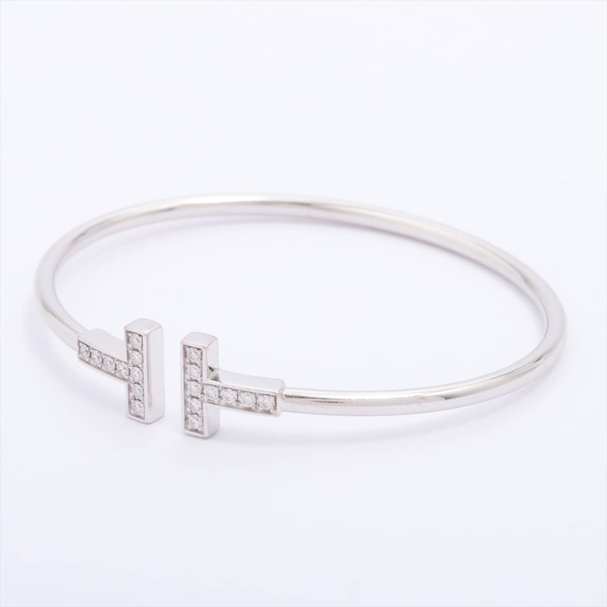Tiffany T Wire diamond Bracelet 750(WG) 8.6g