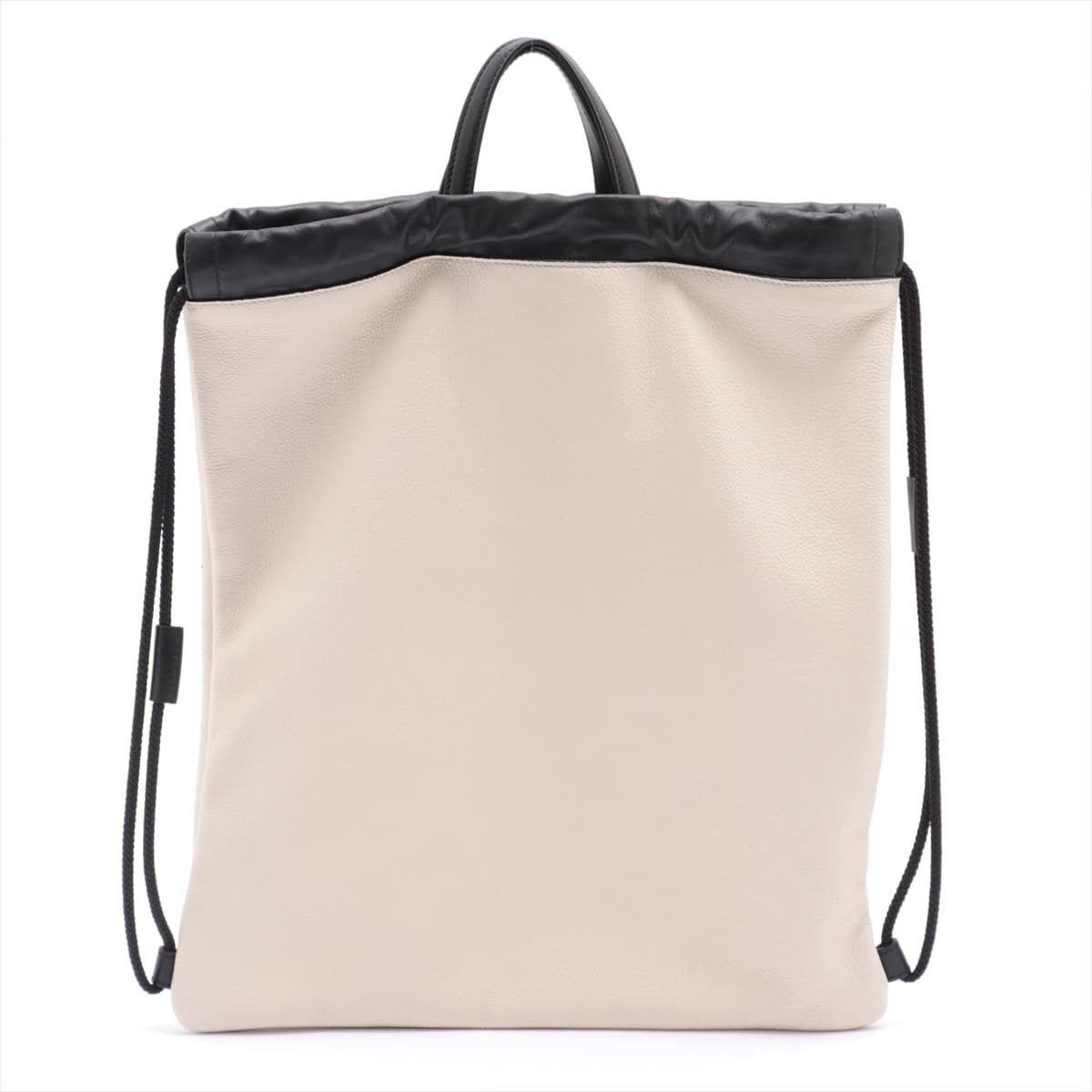 Gucci Drawstring Leather Backpack Beige 494053