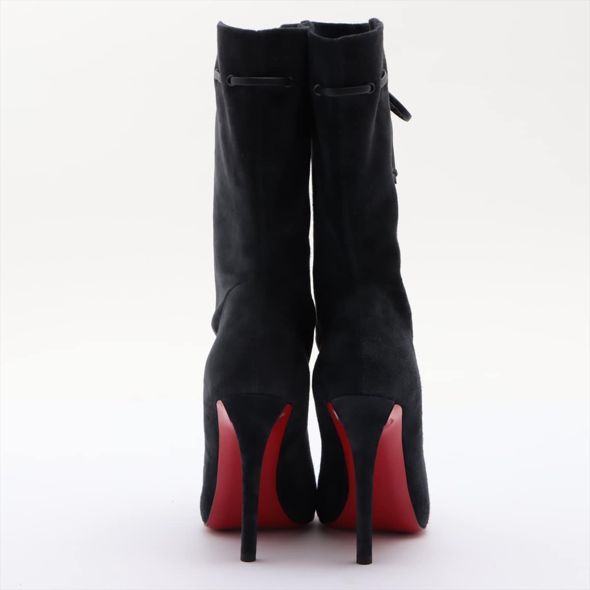 Christian Louboutin Suede Boots 35 1/2 Ladies' Navy blue Valentine 120mm 3150816