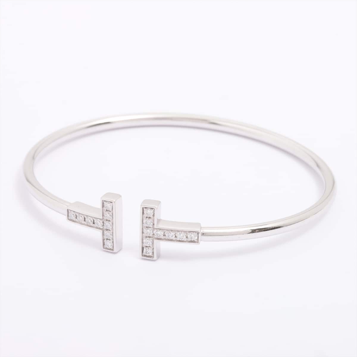 Tiffany T Wire diamond Bracelet 750(WG) 8.4g