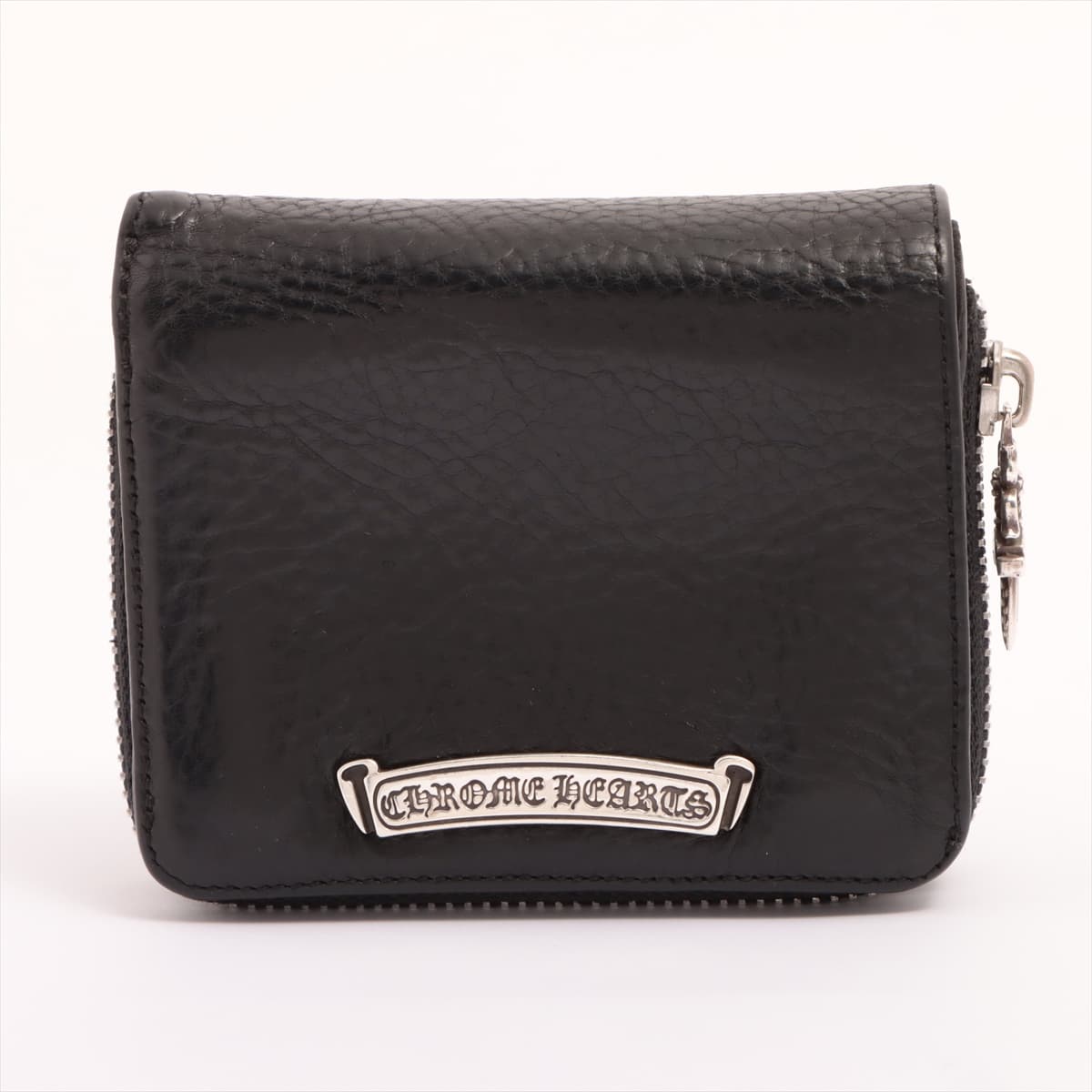 Chrome Hearts Square Zip Bill Wallet Leather & 925 Dagger zip