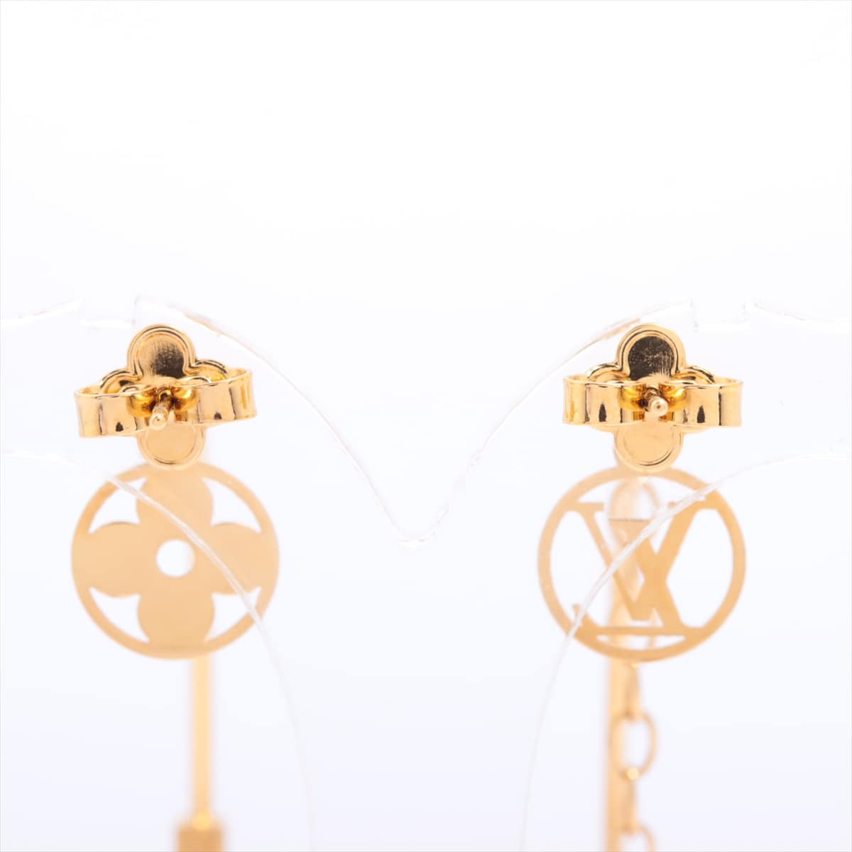 Louis Vuitton M80275 Roman HOLIDAY Chain Hoop OB1200 Piercing jewelry (for both ears) GP×inestone Gold