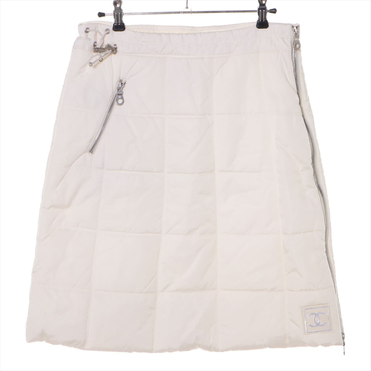 Chanel Sports Coco Mark 00A Nylon Skirt 36 Ladies' White