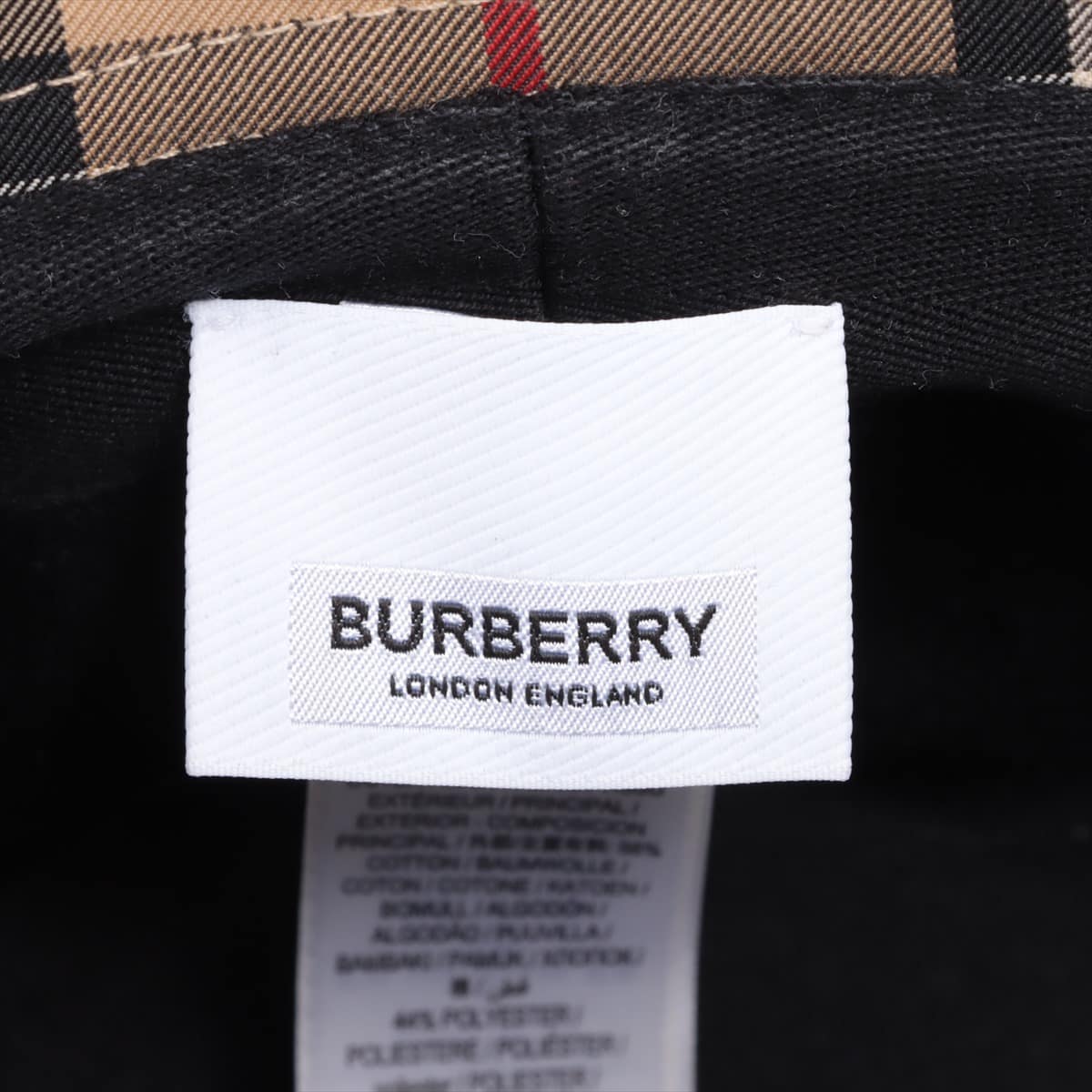 Burberry Nova Check Hat Cotton Beige