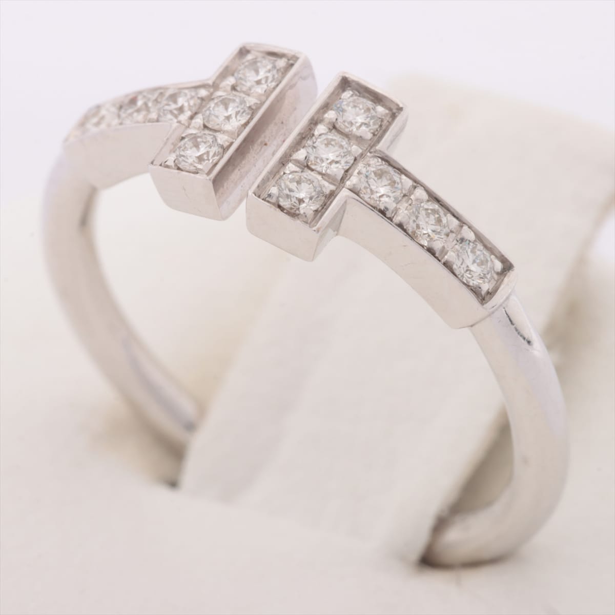 Tiffany T Wire diamond rings 750(WG) 2.4g