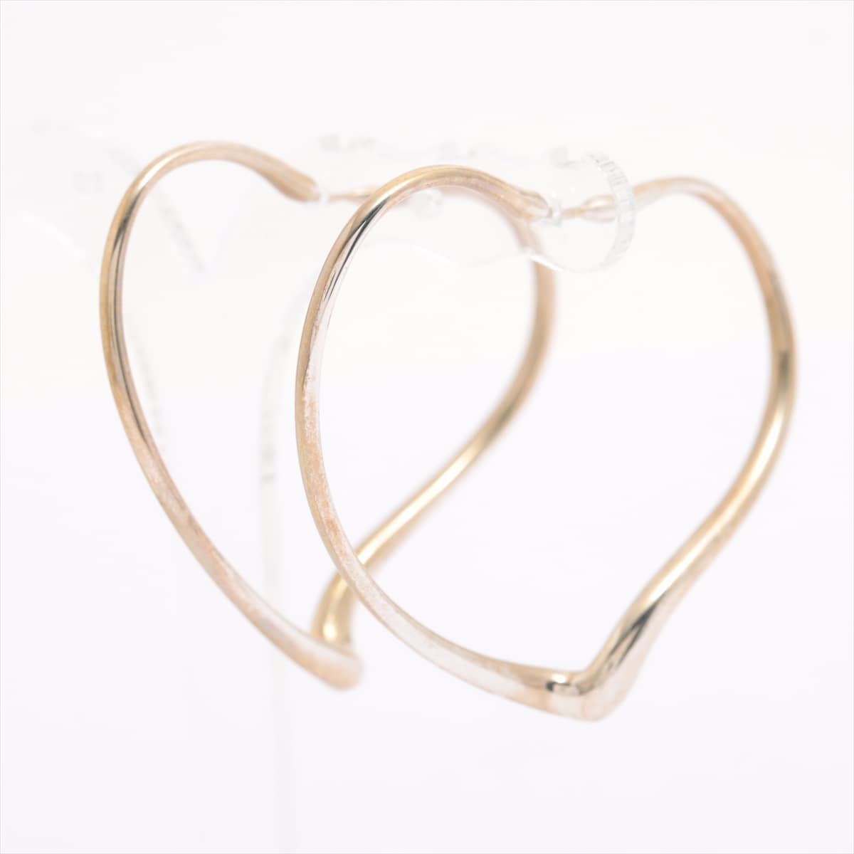 Tiffany Open Heart Hoop Earrings 925 9.5g Silver