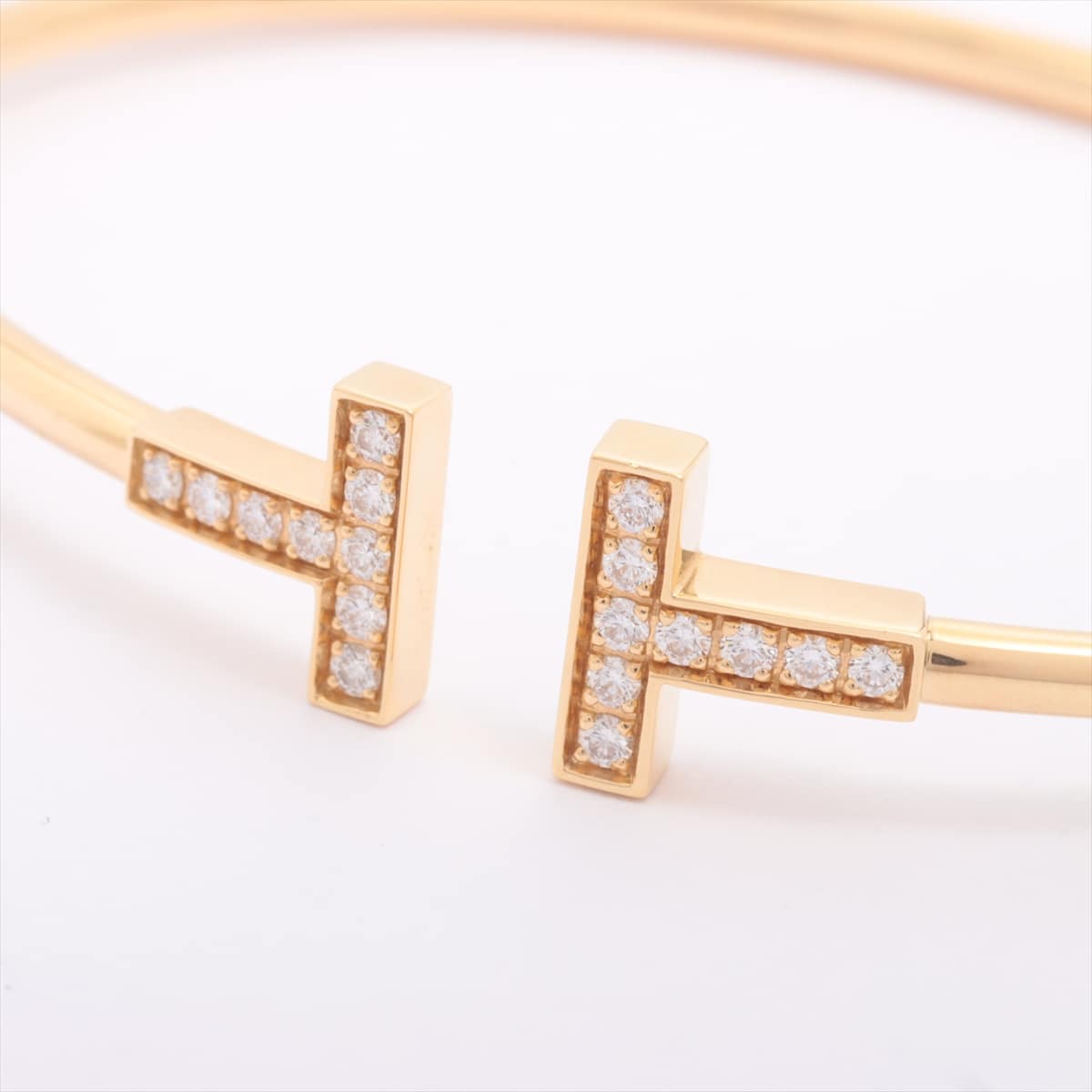 Tiffany T Wire diamond Bracelet 750(YG) 7.7g