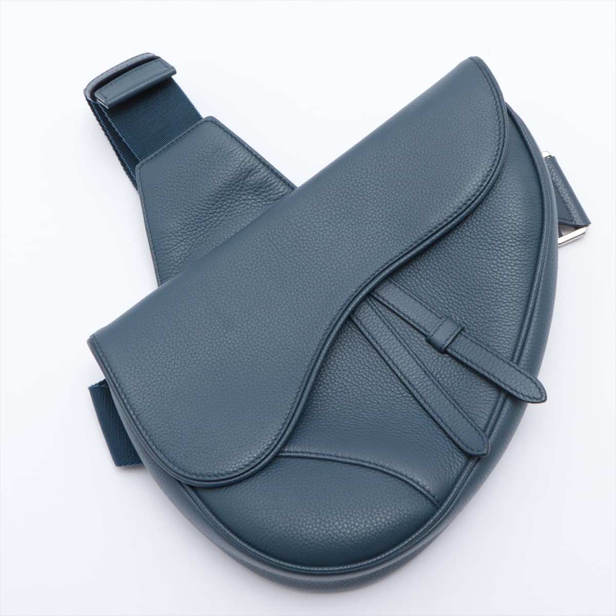 DIOR Saddle Bag Leather Sling backpack Navy blue