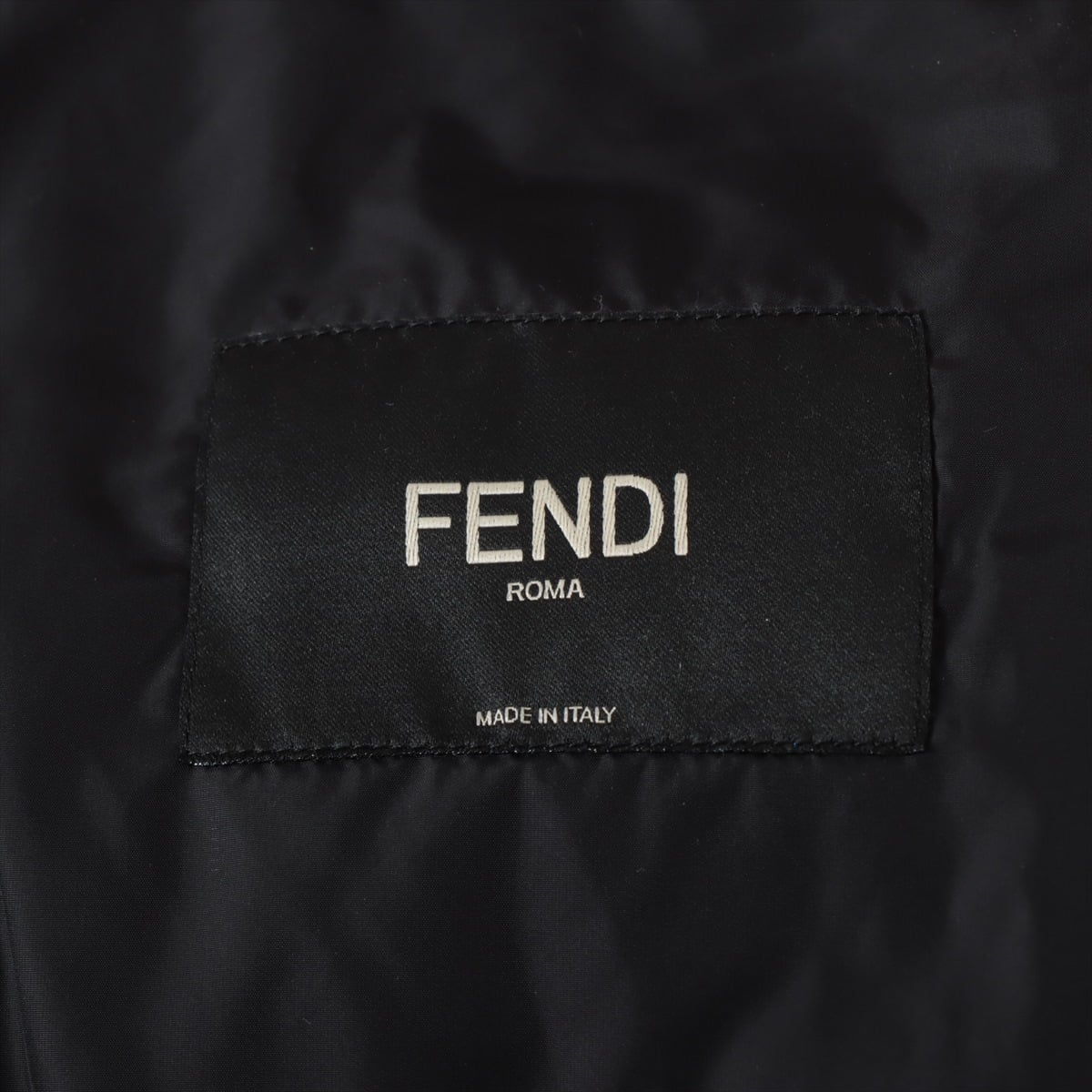 FENDI × FILA 18 years Polyester & nylon Down jacket 48 Men's black x beige