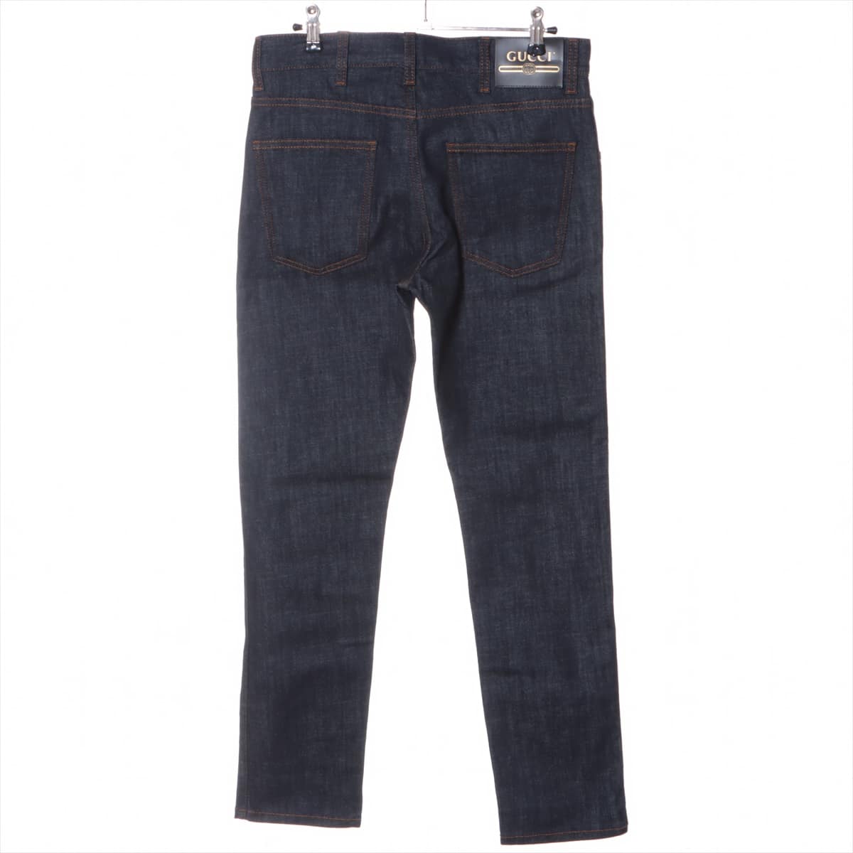 Gucci Cotton & polyurethane Denim pants 28 Men's Navy blue  408637