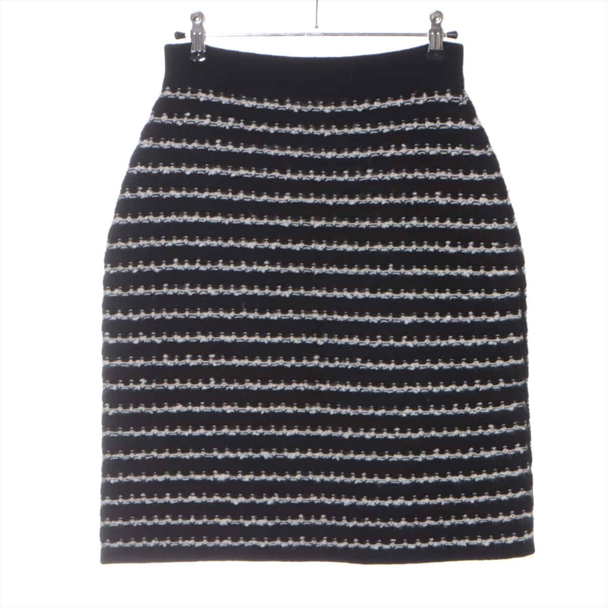 Chanel P39 Wool Knit Skirt 40 Ladies' Black