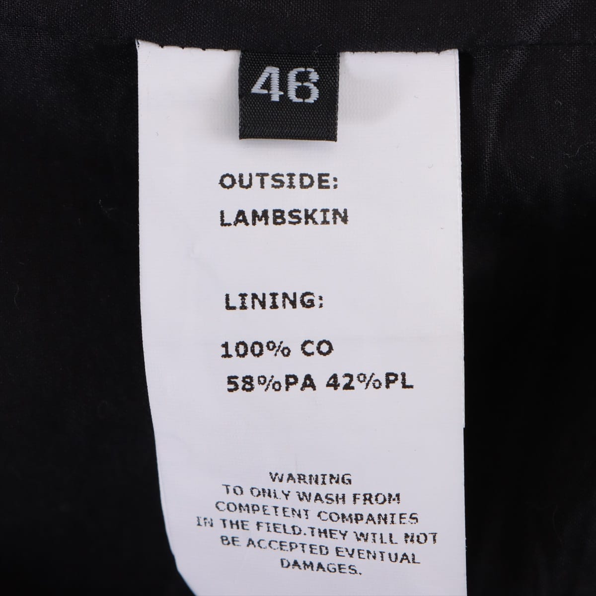 Emmeti Lambskin Leather jacket 46 Men's Black