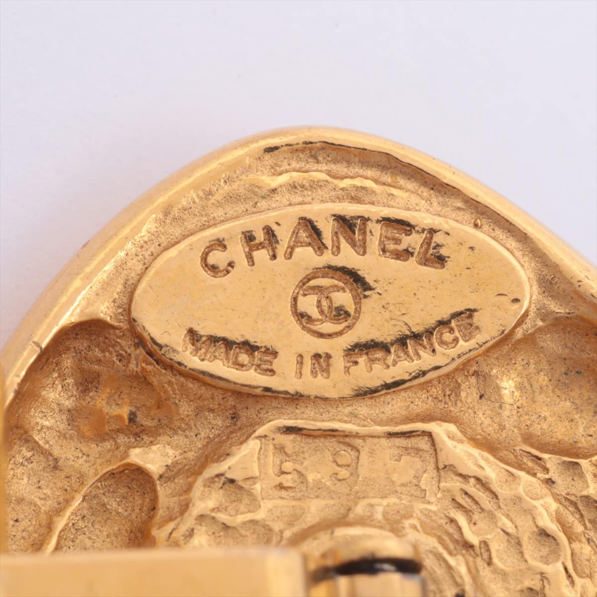Chanel Gripoix Cuffs GP x color stone Gold
