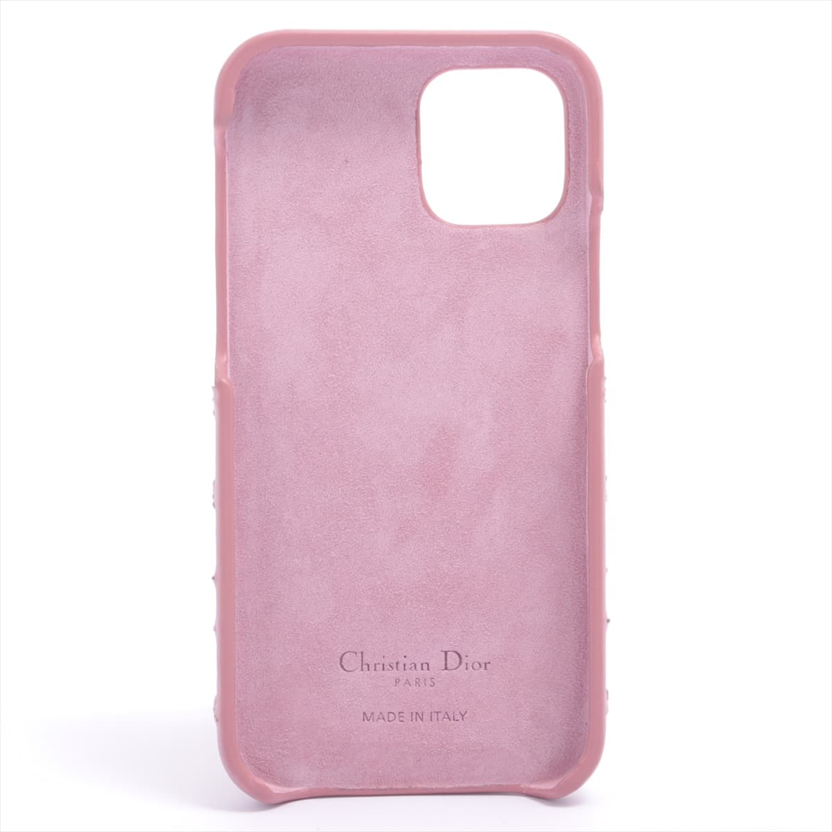 Christian Dior Lady Dior Cannage Leather Mobile phone cover Pink iPhone12Pro