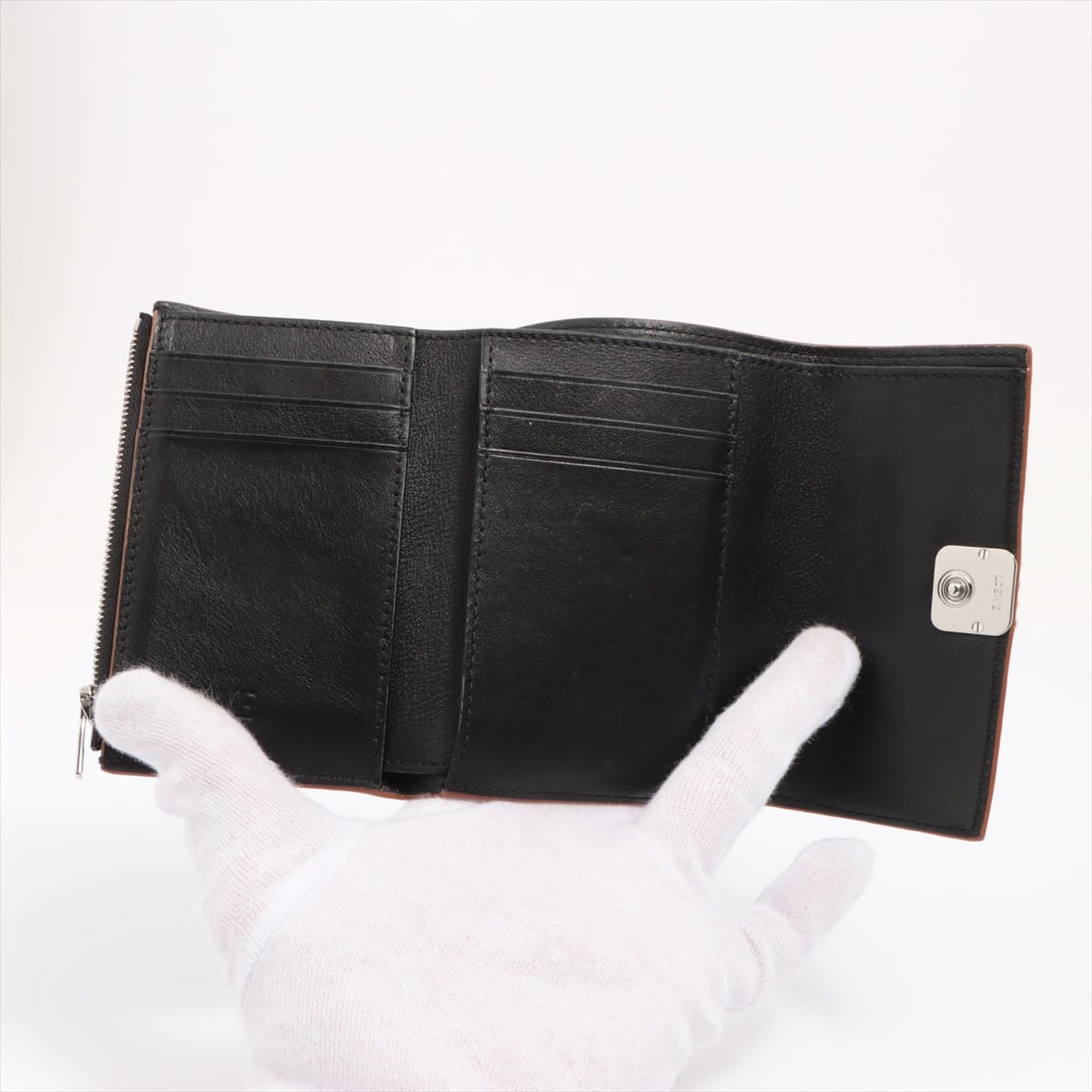 Loewe Anagram Leather Wallet Black
