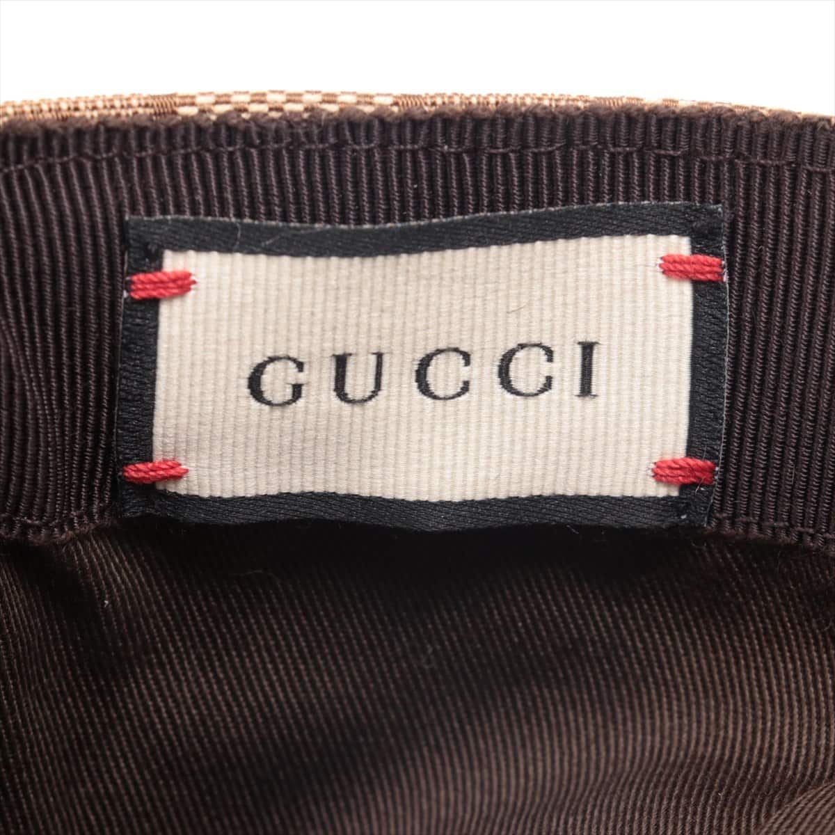 Gucci 200035 GG Canvas Cap Cotton & polyester Beige×Brown