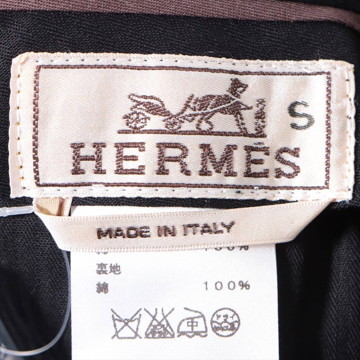 Hermès Cotton Slacks 38 Ladies' Navy blue  Sold goods
