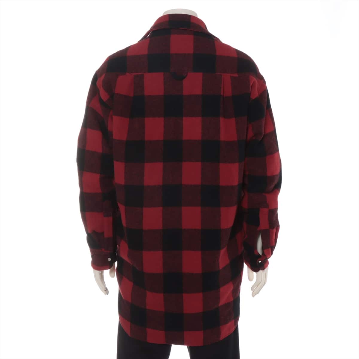Vetements 17AW Wool & polyester Checked shirt XS Men's Black x red  WAH18SH5