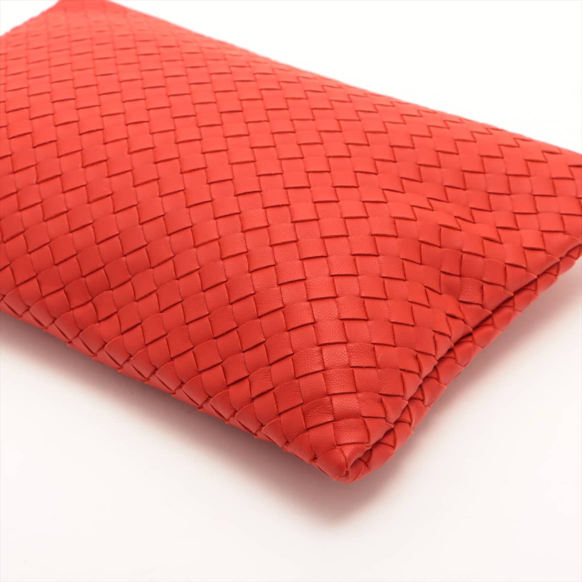 Bottega Veneta Intrecciato Leather Clutch bag Red