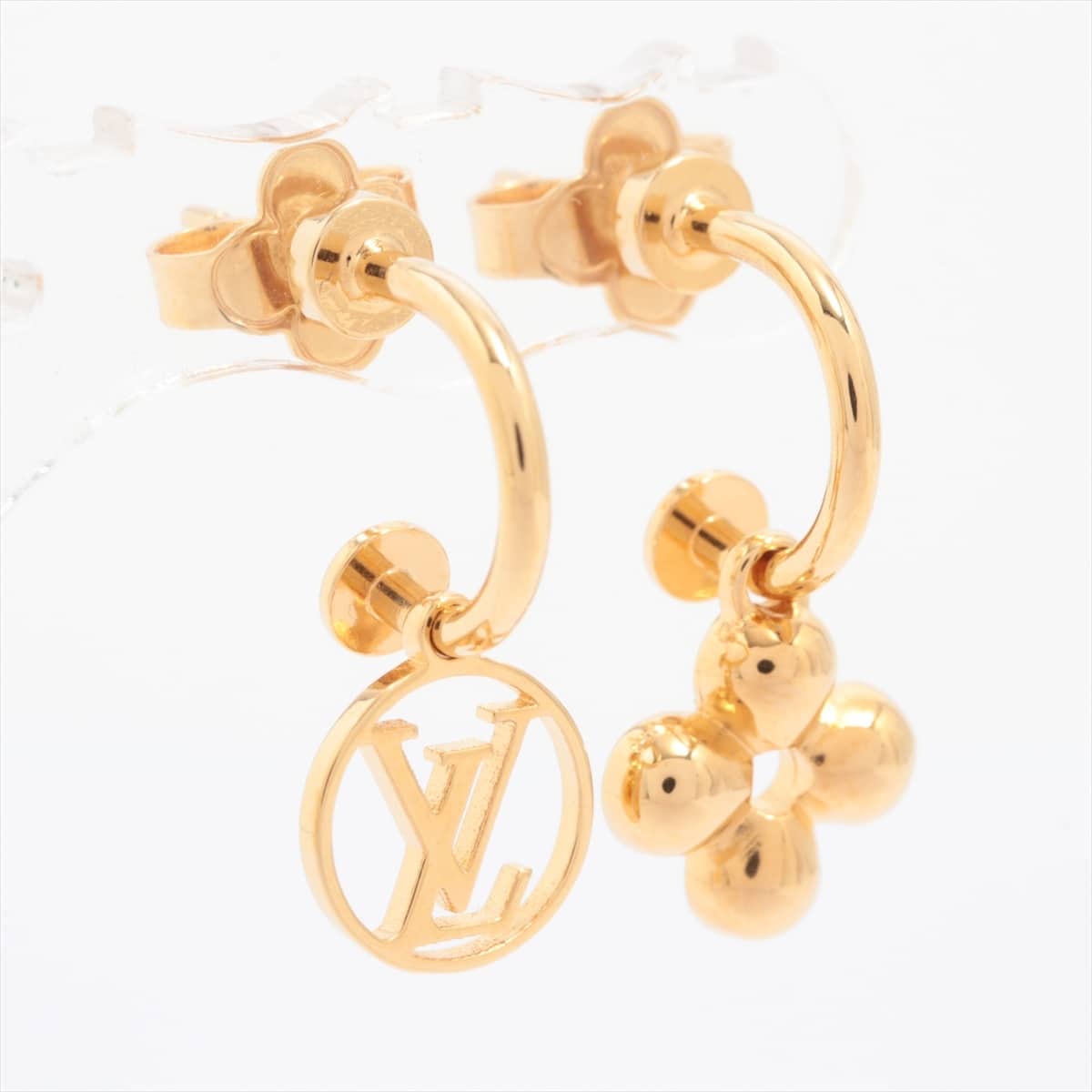 Louis Vuitton M64859 BOOKLE DE REIL Blooming Logomania Piercing jewelry (for both ears) GP Gold
