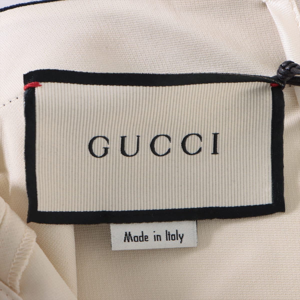 Gucci Sherry Line Rayon Dress M Ladies' Ivory  501485 Cashew Coeur