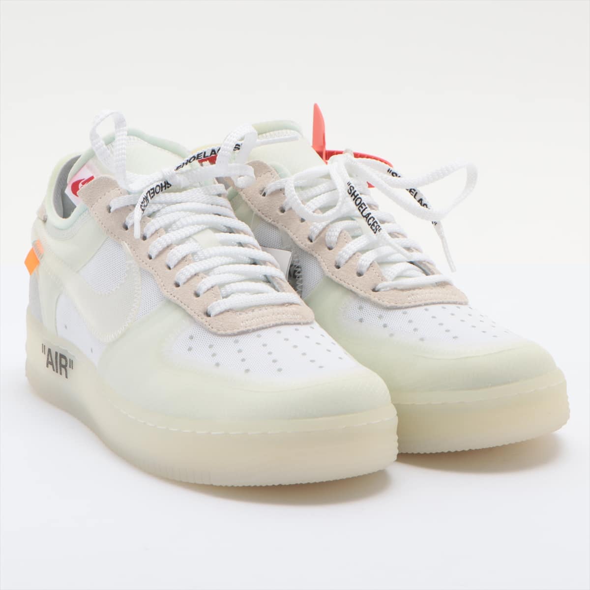 NIKE × OFF-WHITE NIKE AIR FORCE 1 17 years Leather Sneakers 28.5cm Men's White THE 10 AO4606-100