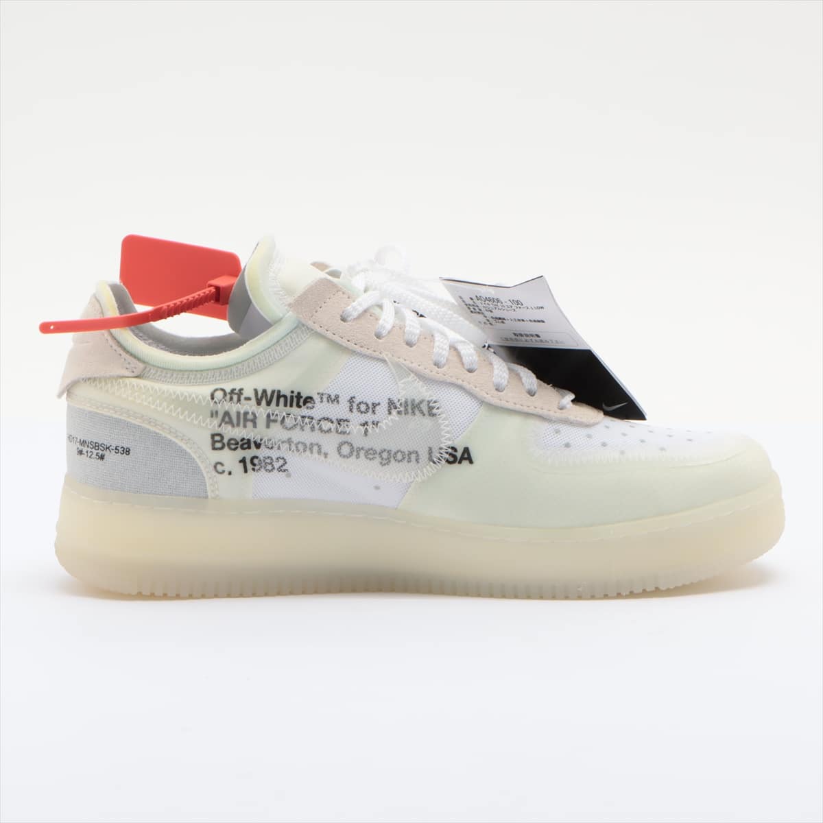 NIKE × OFF-WHITE NIKE AIR FORCE 1 17 years Leather Sneakers 28.5cm Men's White THE 10 AO4606-100