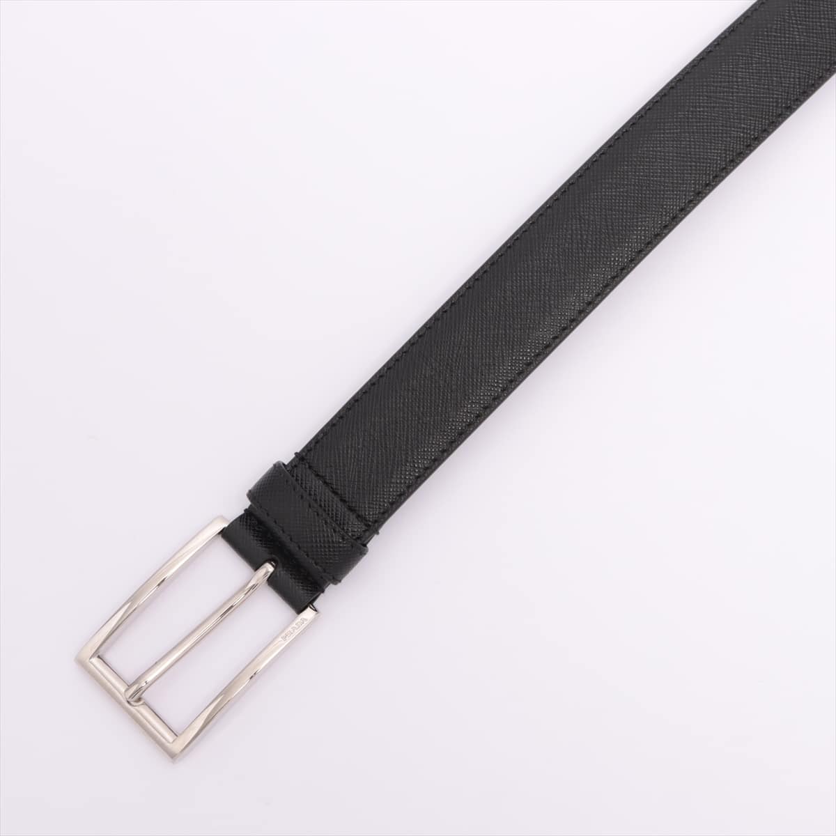 Prada Saffiano Belt GP & leather Black × Silver