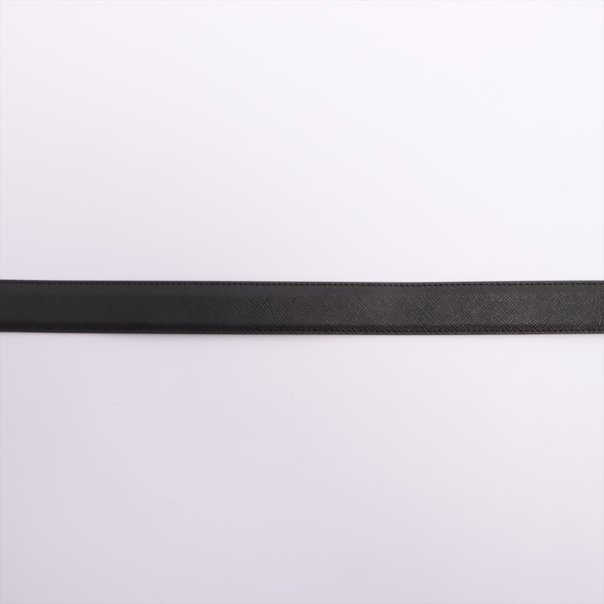 Prada Saffiano Belt GP & leather Black × Silver