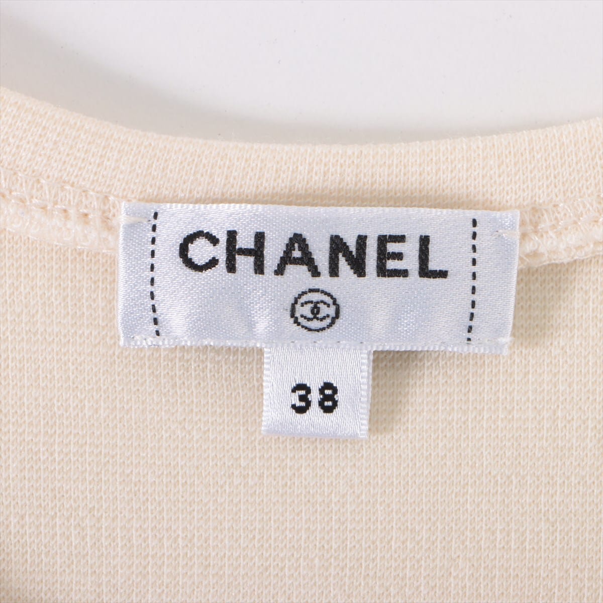 Chanel Coco Mark Camelia P64 Wool Tank top 38 Ladies' White