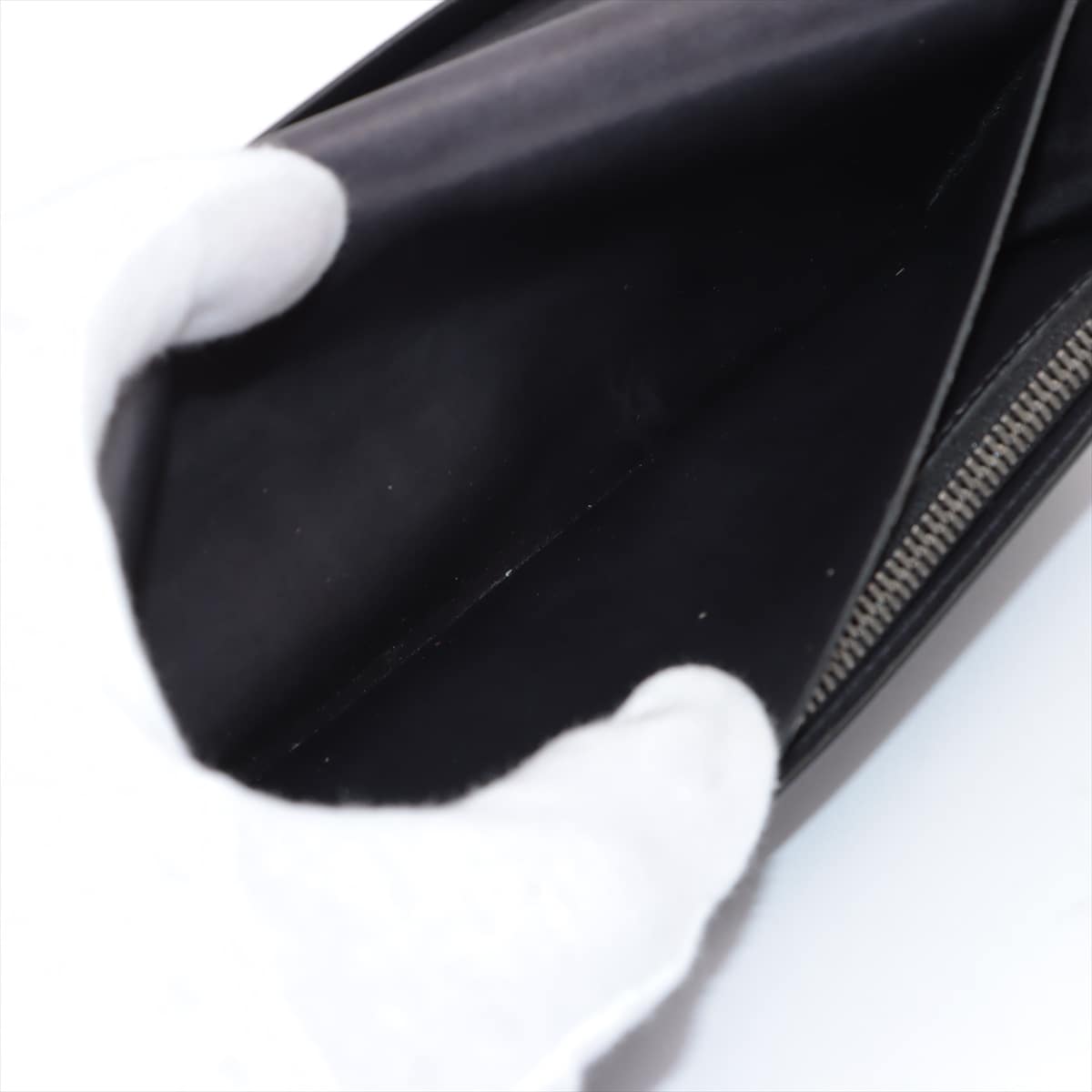 Berluti Calligraphy Leather Wallet Black Rubbing off