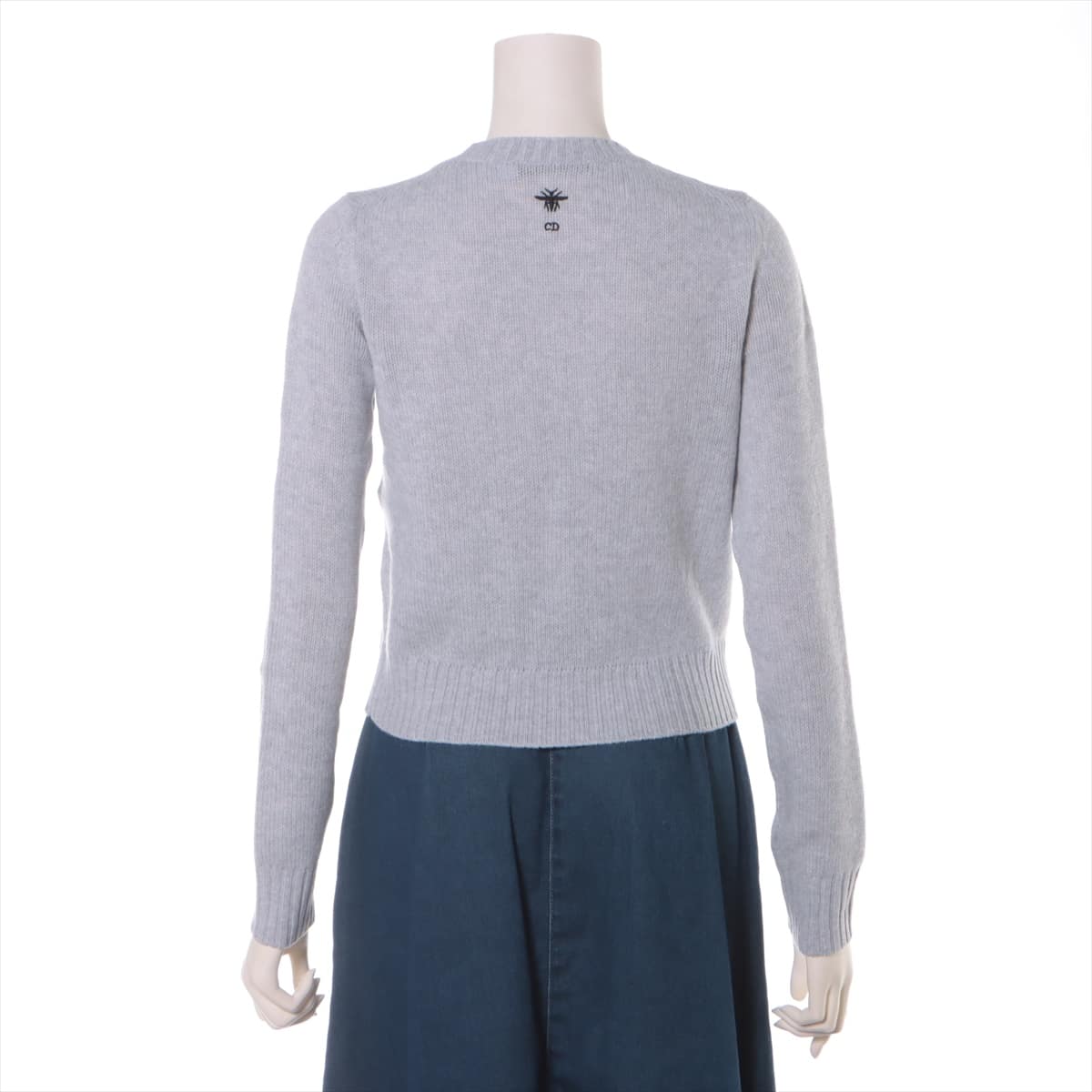 Christian Dior Cashmere Knit F34 Ladies' Grey  214S57AM011 BEE sting? Star