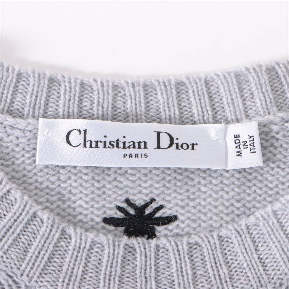 Christian Dior Cashmere Knit F34 Ladies' Grey  214S57AM011 BEE sting? Star