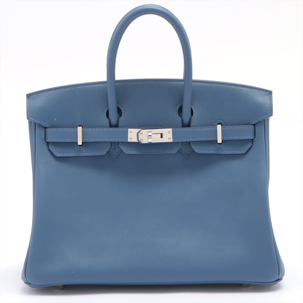 Hermès Birkin 25 Swift Blue brighton Silver Metal fittings C: 2018