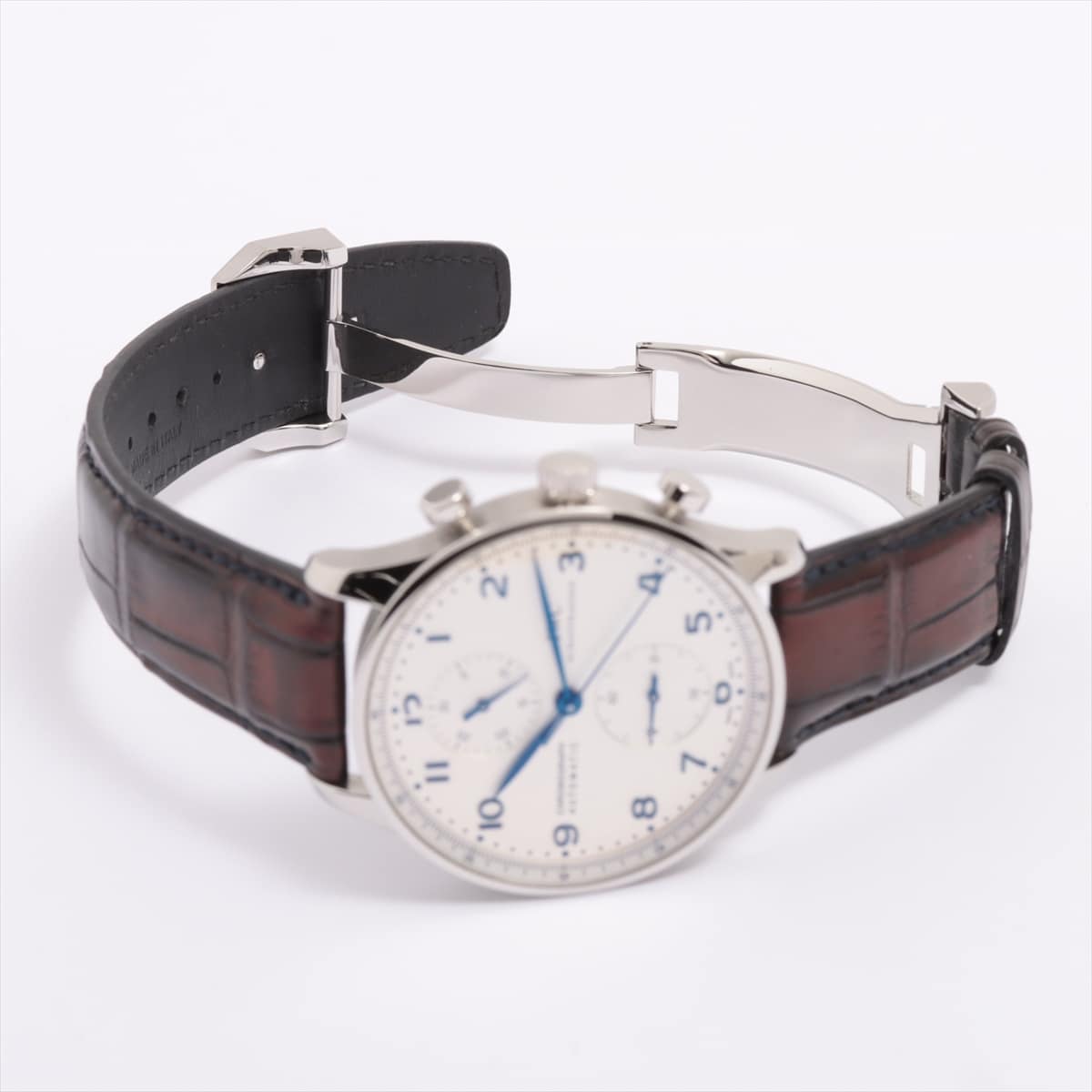 IWC Portugieser IW371605 SS & leather AT Silver-Face