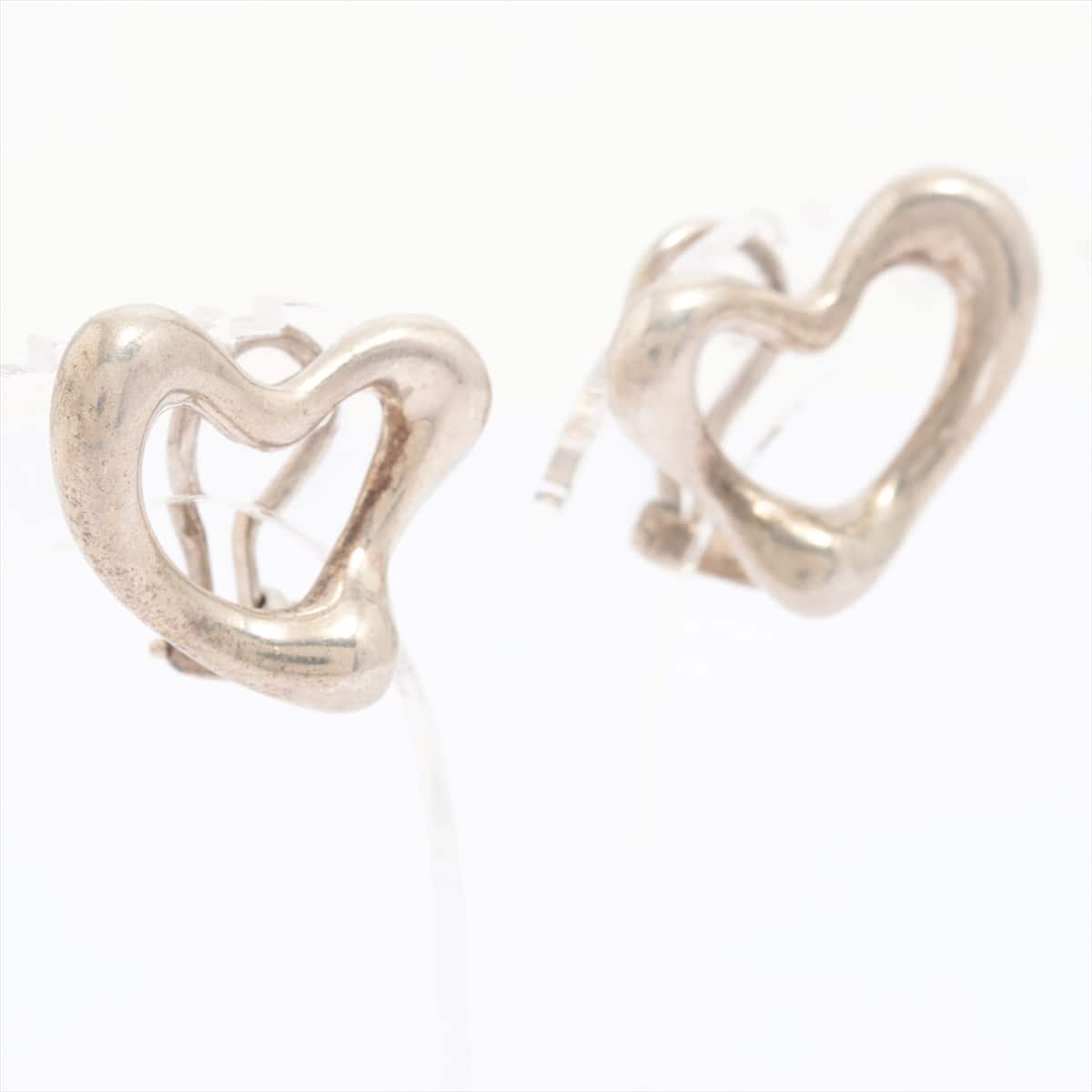 Tiffany Open Heart Earrings (for both ears) 925 10.7g Silver