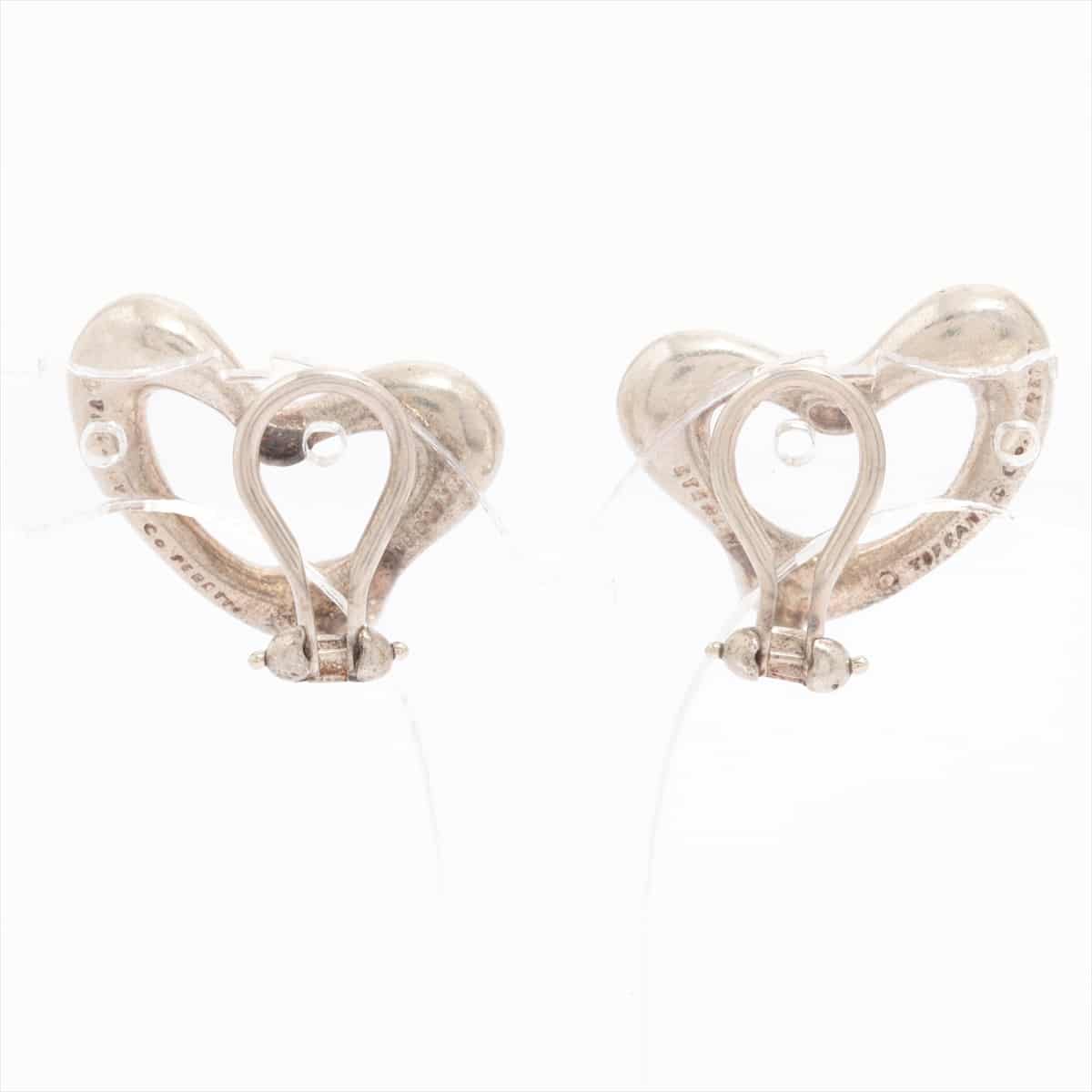 Tiffany Open Heart Earrings (for both ears) 925 10.7g Silver