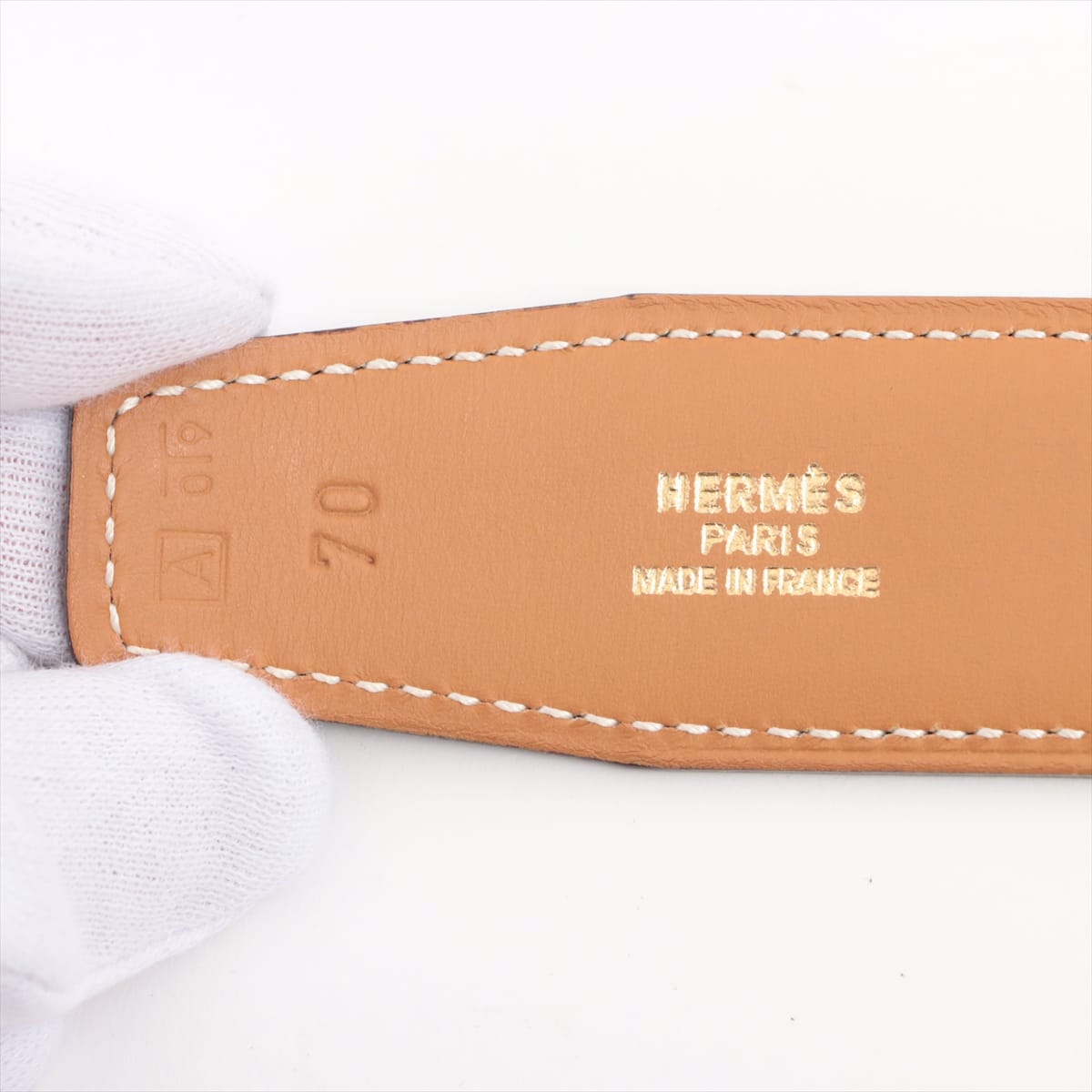 Hermès H Belt □A：1997 Belt 70 Leather Black