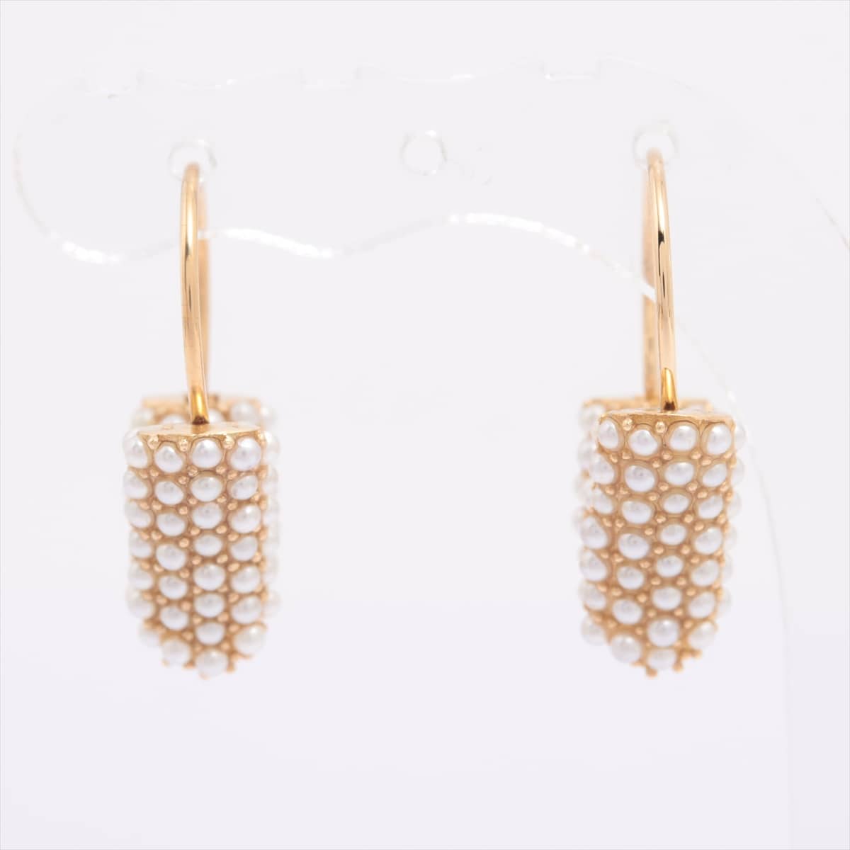 Louis Vuitton M68362 Buffle de Reuil Hoop Essential V Perle VA0139 Piercing jewelry (for both ears) GP x Imitation pearl Gold