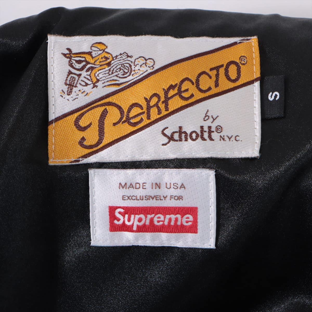 Supreme x Shot 21AW Leather * Polyester Leather jacket S Men's Black