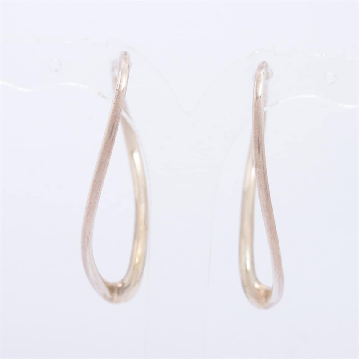 Tiffany Open Heart Hoop Earrings 925 10.0g Silver