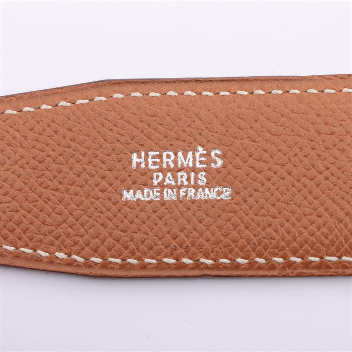 Hermès H Belt □A stamp (1997) Belt 75 Leather Black × Brown
