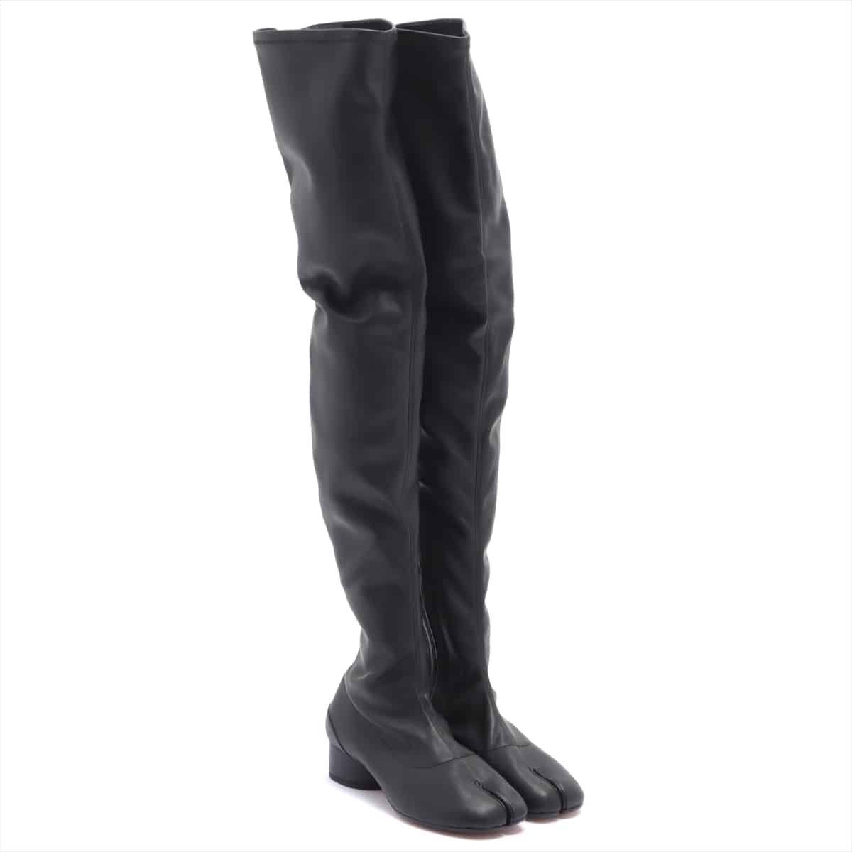Maison Margiela TABI Leather Long boots 39 Ladies' Black 22