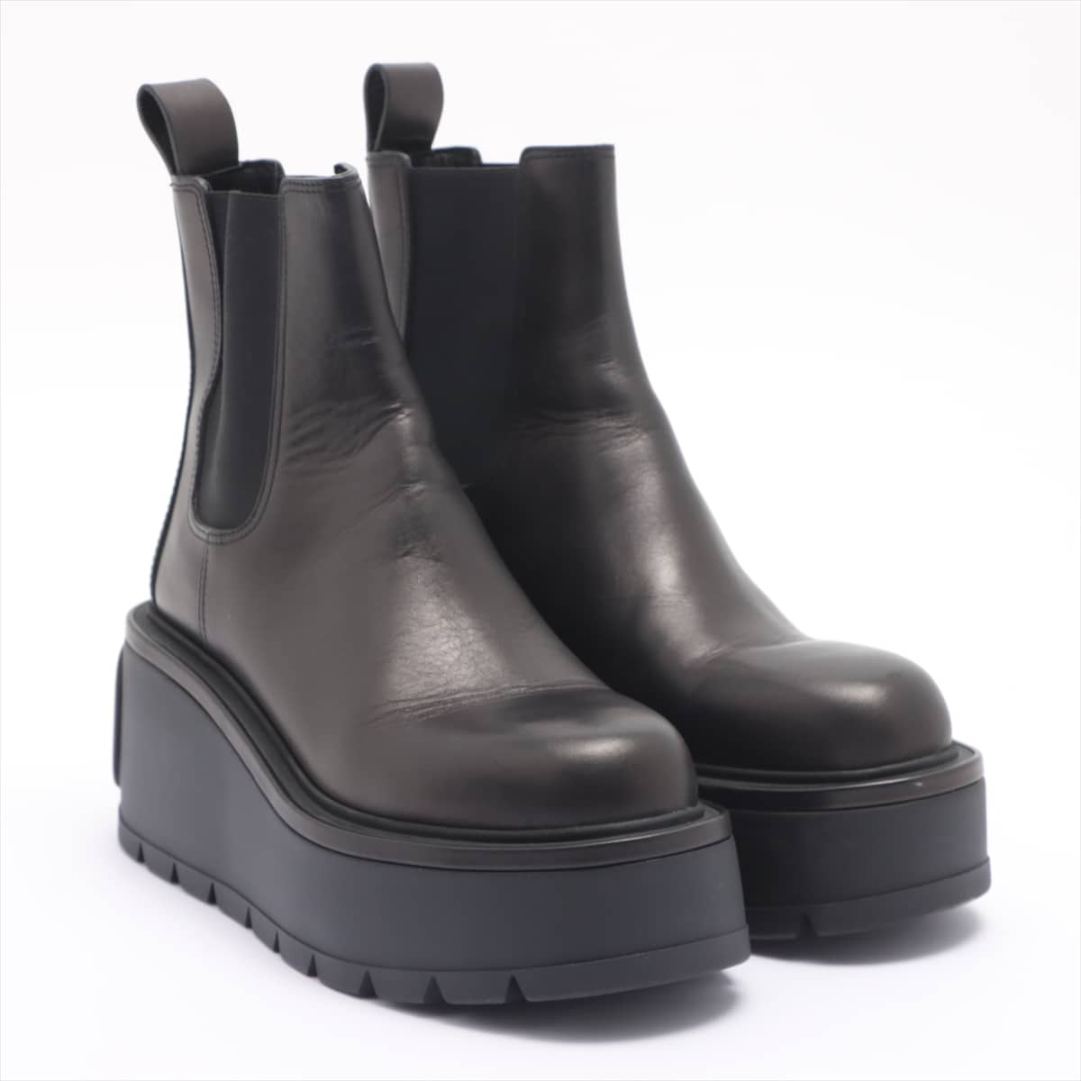 Valentino Garavani Leather Side Gore Boots 38.5 Ladies' Black