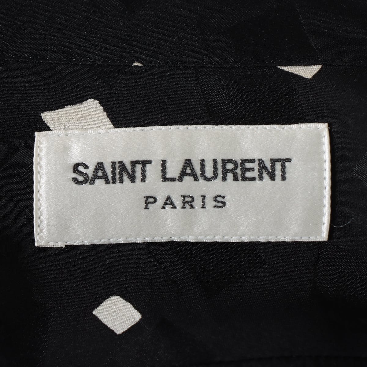 Saint Laurent Paris 19-year Silk Shirt 38 Men's Black  564172