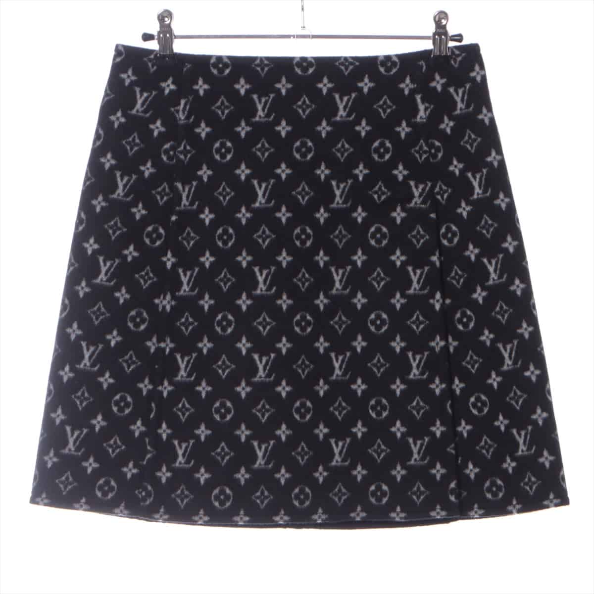 Louis Vuitton 22 years Wool & silk Skirt 34 Ladies' Black  RW221W Monogram